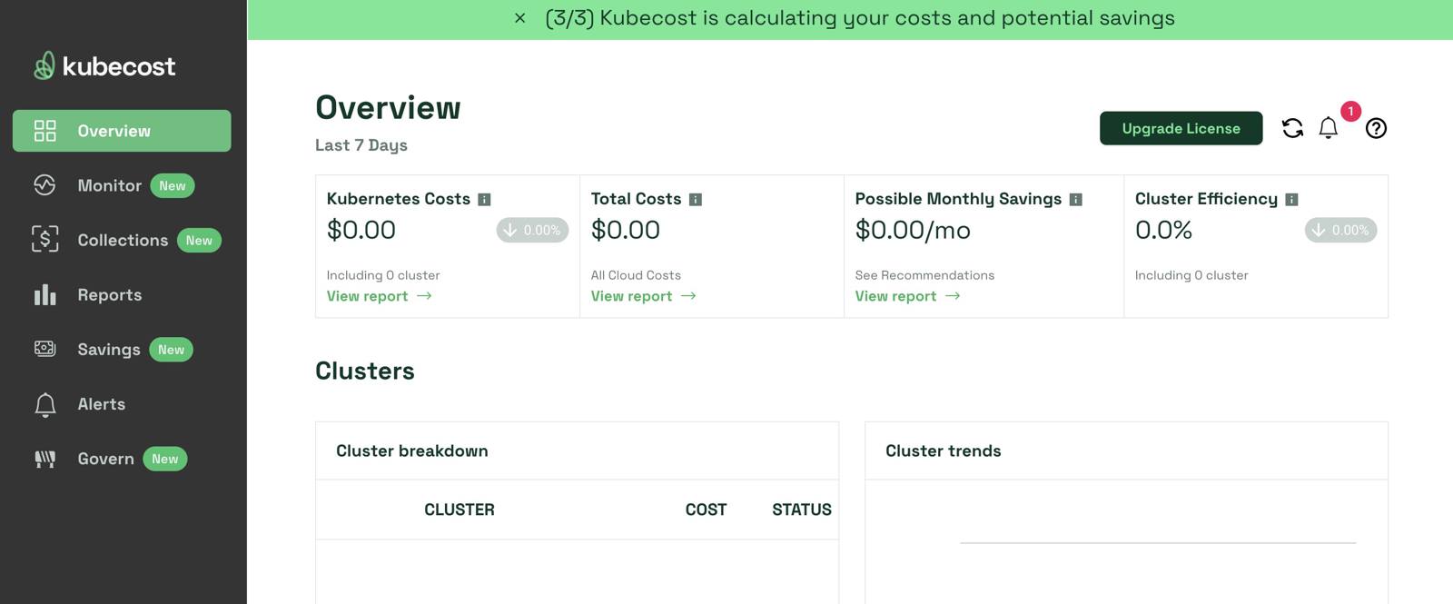 Image of Kubecosts Dashboard