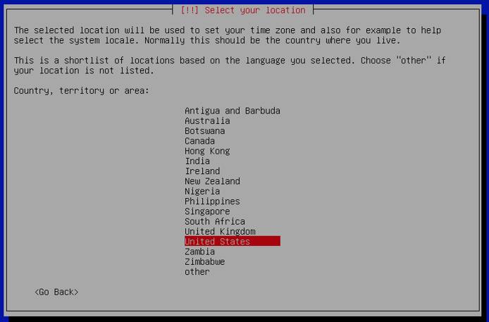 Debian 8 Location Setting